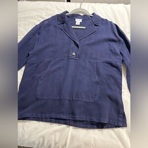 Nicole Miller Navy Long Sleeve Top (Never Worn)